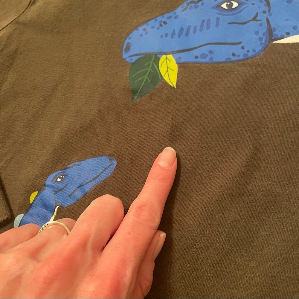 Mini Boden Long Sleeve Dinosaur Shirt size 3/4 - Picture 3 of 5